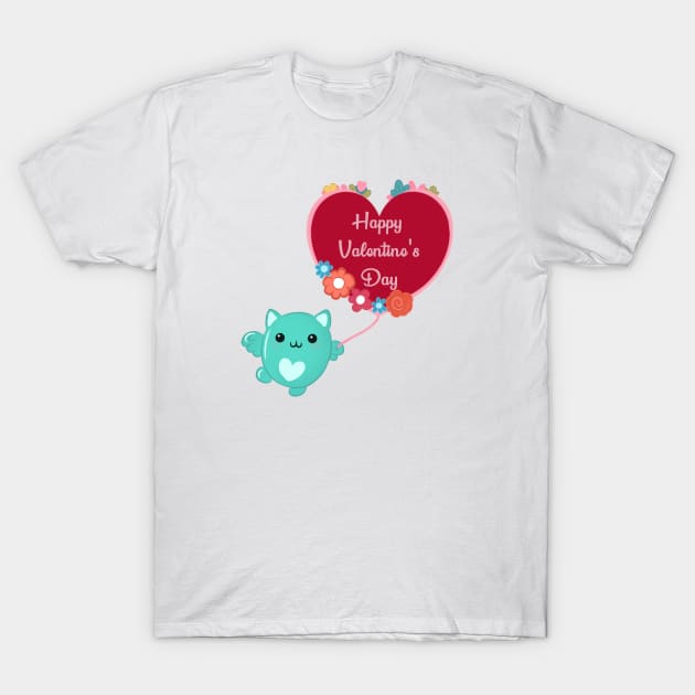 Valentine Sticker T-Shirt by asillustrator